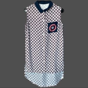 Mighty Fine x Marvel Captain America Hi-Low Top - S